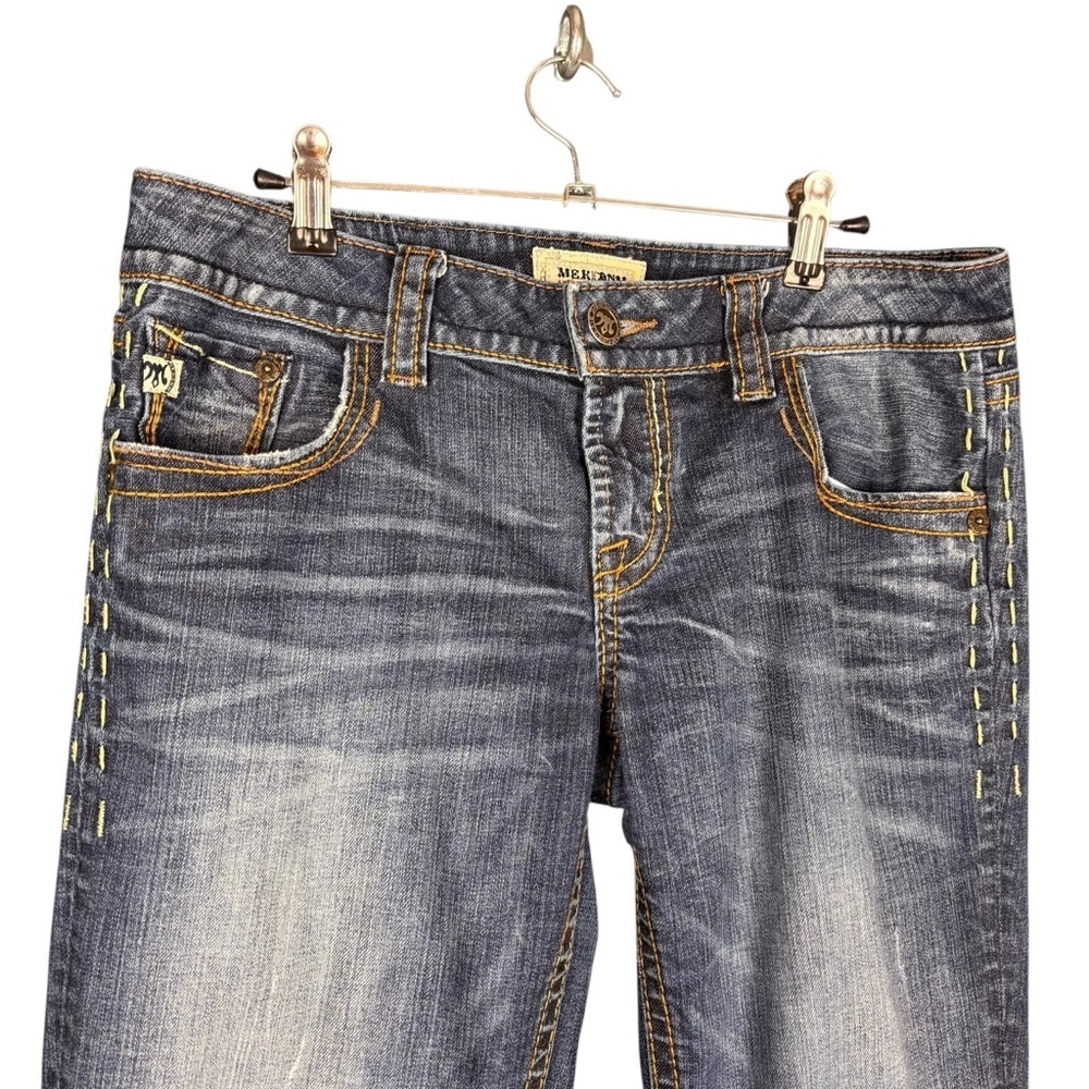 Mek Denim “Tyler” Low-rise Embellished Boot Cut Jeans – Women’s Sz 29x34 - Picture 3 of 16